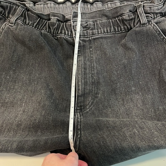 Gap - XL, black/gray paper bag waist, high rise jeans - Picture 7 of 9